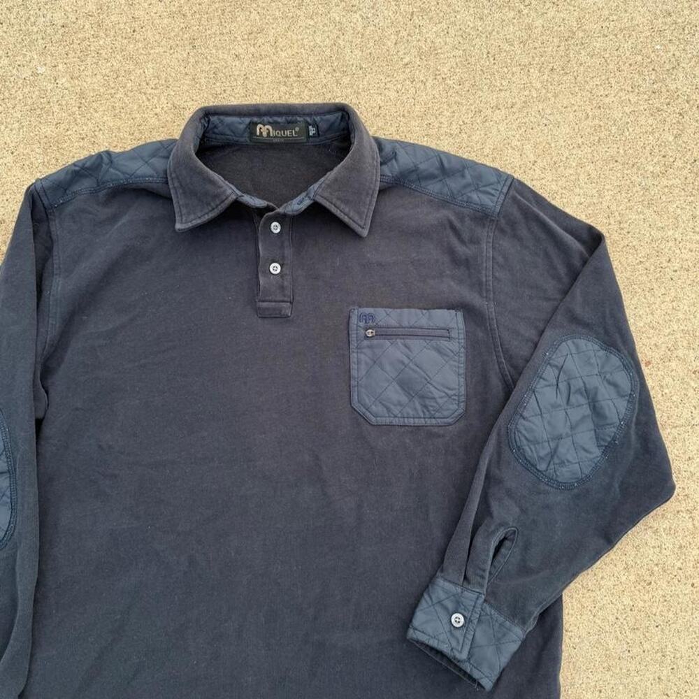 Vintage rugby shirt black large